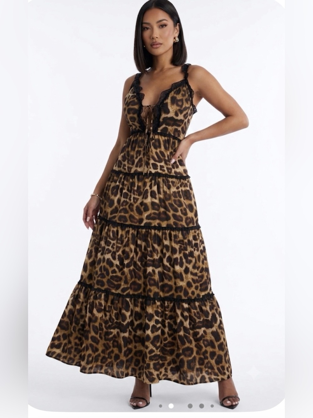 Fashion Nova NWT Sandra Leopard Maxi Dress Size 2X